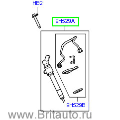 Форсунка (комплект впрыска топлива) на range rover 2002 - 2012 и rrs 2005 - 2013, 4 - 5 цил.