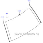 Стекло задней (багажной) двери range rover 2010 - 2012