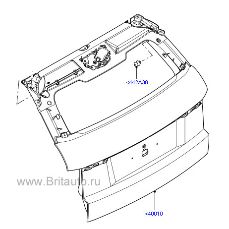Задняя дверь range rover evoque, 3-х дверный (дверь багажника).