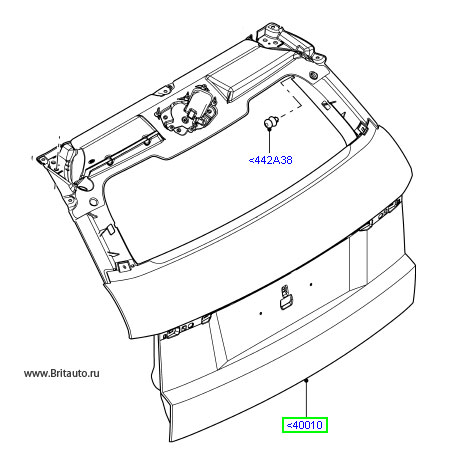 Задняя дверь Range Rover Evoque (багажного отделения)