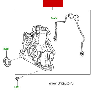 Масляный насос Range Rover 2002 - 2019 и Range Rover Sport 2005 - 2019, на 3,6 и 4,4Л Дизель.