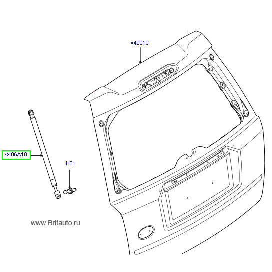 Газонаполненый упор багажной двери Land Rover Freelander