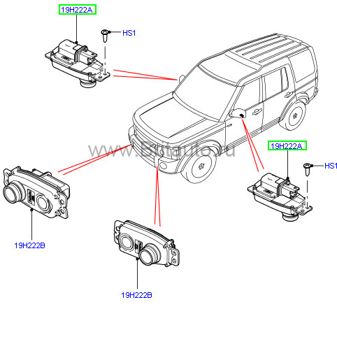 Камера парковки в боковое зеркало discovery 4, rr 2010 - 2012, rrs 2010 - 2013