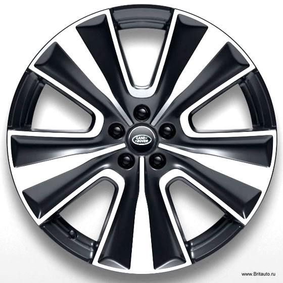 Колесный диск R22 Range Rover 2022 - 2024, Range Rover Sport 2023 - 2024, Style 1072, модель: Mockingbird, цвет: Satin Black Diamond Tuned (черный полуглянцевый, с полированными внешними гранями).