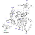 Натяжной шкив range rover sport 2005 - 2013