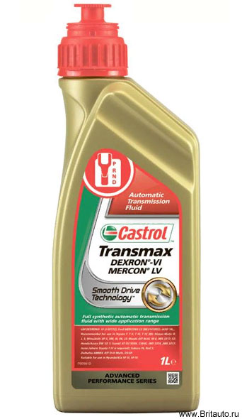 Трансмиссионное масло АКПП Castrol Transmax Dextron VI Mercon LV, в расфасовке 1Л.