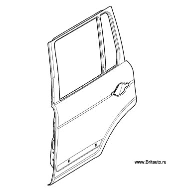 Дверь задняя, правая, Range Rover 2002 - 2012