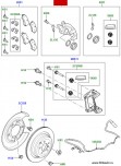 Задний правый тормозной суппорт Range Rover 2010 - 2012 и Range Rover Sport 2010 - 2013, на 4,4Л Дизель и 5,0Л Бензин.