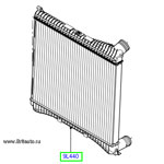 Интеркуллер - промежуточный охладитель наддувочного воздуха 4,4Л Дизель Range Rover 2002 - 2012.