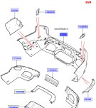 Задний бампер Range Rover Sport SVR, с боковыми парктрониками, до VIN: FA999999