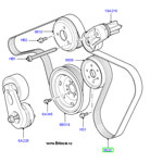 Клиновой ремень LR Discovery 3, 4 и Range Rover Sport 2005 - 2013