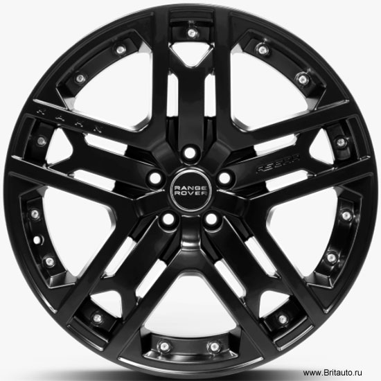 Колесный диск r20 kahn rs600 range rover evoque, range rover velar, land rover discovery sport, цвет: satin black (черный полуглянцевый).