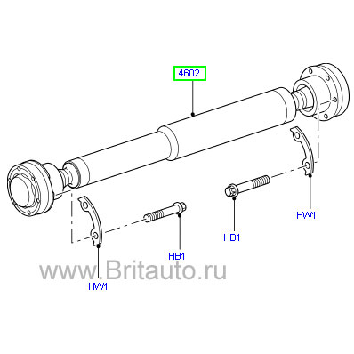 Кордан передний в сборе Range Rover Sport 2005 - 2013, Land Rover Discovery 3, 4.