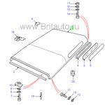 Крыша с отверстием под люк land rover defender 2007 - 2014