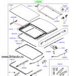 Люк крыши в сборе на land rover freelander