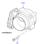 Корпус дроссельной заслонки в сборе с электродвигателем на range rover 2002 - 2013, range rover sport 2014