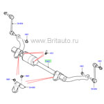 Стабилизатор активный передний на Range Rover 2013 - 2018, с контролем устойчивости, включает изоляторы и зажимы.