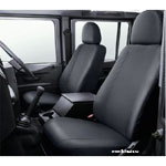 Чехлы защитные на сиденья передние, комплект, черные, на Land Rover Defender
