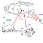 Блок управления парковкой discovery 3 и range rover sport 2005 - 2009