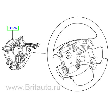 Муфта и шарнир рулевого вала - рулевого колеса, вращающегося типа, lr discovery iii, iv и rrs 2005 - 2012