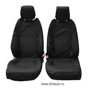 Комплект чехлов защиты передних сидений, водонепроницаемые, цвет: Ebony Black (черные), на 3-х дверный Range Rover Evoque, с экранами в подголовниках.