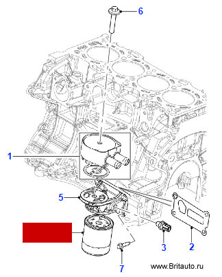 Масляный фильтр 2,0Л Бензин GTDI турбонаддув Jaguar XF 2009 - 2022, Jaguar XJ 2010 - 2019, Jaguar XE, Jaguar F-Pace