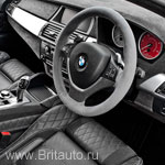 Салон bmw x6 kahn design, английская кожа (черная), боковины - alcantara grey