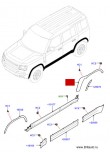 Молдинг задней колесной арки правой land rover defender new 2020 - 2022