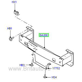 Усилитель переднего бампера Range Rover Sport 2014 - 2015 и Range Rover 2013 - 2015