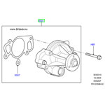 Насос водяной - помпа, с прокладкой, Range Rover 2002 - 2012, LR Discovery 3, 4 и Range Rover Sport 2005 - 2013, на 4,4Л Дизель