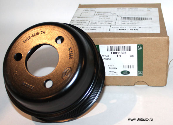 Шкив вентилятора 3,0Л - 5,0Л Бензин Land Rover Discovery 4 - 5, Range Rover Sport 2010 - 2022, Range Rover 2010 - 2021, Land Rover Defender 2020 -2025. Оригинал Land Rover. 