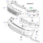 Кронштейн переднего бампера левый на range rover sport 2005 - 2013