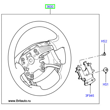 Рулевое колесо LR Freelander 2, без телефона.