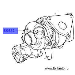 Турбокомпрессор левый Range Rover 2002 - 2012 3,6Л Дизель