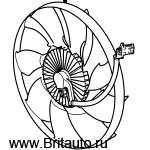 Вентилятор радиатора основной range rover 2002 - 2012