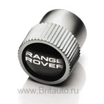 Комплект колпачков для ниппеля на все модели Land Rover / Range Rover, логотип Range Rover светлый на черном фоне, лак, в комплекте 4 колпачка.