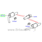 Глушитель задний правый на range rover sport