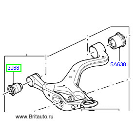 Втулка передняя нижнего рычага передней подвески LR Discovery 3, 4 и Range Rover Sport 2005 - 2009