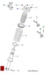 Амортизатор задний Jaguar XF, кроме спортивной подвески.