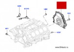 Сальник коленвала 4,4Л Дизель задний, в сборе с держателем, Range Rover 2010 - 2021 и Range Rover Sport 2014 - 2022