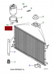 Конденсатор - радиатор кондиционера Jaguar XF 2009 - 2015 и  XK 2009 - 2014. Кроме 2,7Л Дизель.