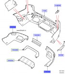 Вставка бампера заднего Range Rover Sport SVR, левая