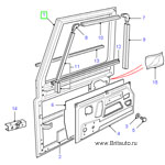 Передняя левая дверь lr defender 110