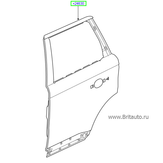 Дверь задняя левая range rover sport 2006 - 2013