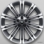 Колесный диск R23 Range Rover 2022 - 2025, Range Rover Sport 2023 - 2025, Style 1075, модель: Crescendo, цвет: Dark Grey Diamond Tuned (темно-серый, полуглянцевый, с полированными шлицами). Оригинал Land Rover, в оригинальной упаковке.
