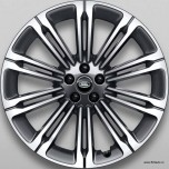 Колесный диск R23 Range Rover 2022 - 2024, Range Rover Sport 2023 - 2024, Style 1075, модель: Crescendo, цвет: Dark Grey Diamond Tuned (темно-серый, полуглянцевый, с полированными шлицами).