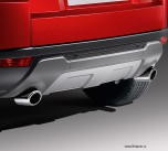 Комплект насадок на выхлопные трубы Range Rover Evoque, полированная нержавеющая сталь.