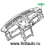 Панель приборов, черный молдинг, range rover 2010 - 2012