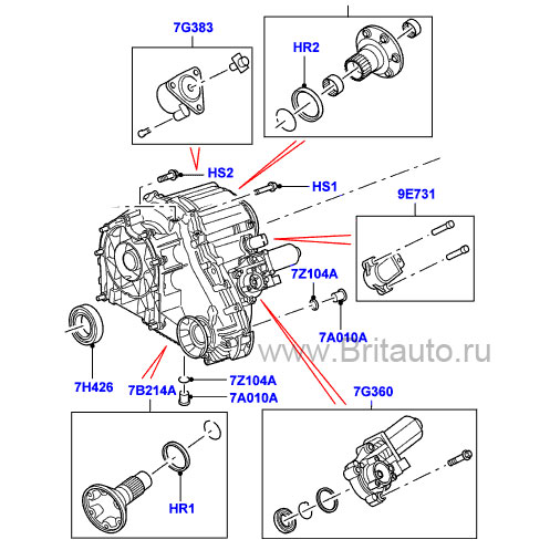 Коробка раздаточная Land Rover Discovery 3 - 4, Range Rover 2002 - 2012 и Range Rover Sport 2005 - 2013