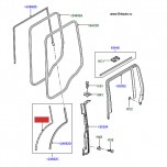 Держатель заднего нижнего уплотнителя двери, левый Range Rover 2010 -2012